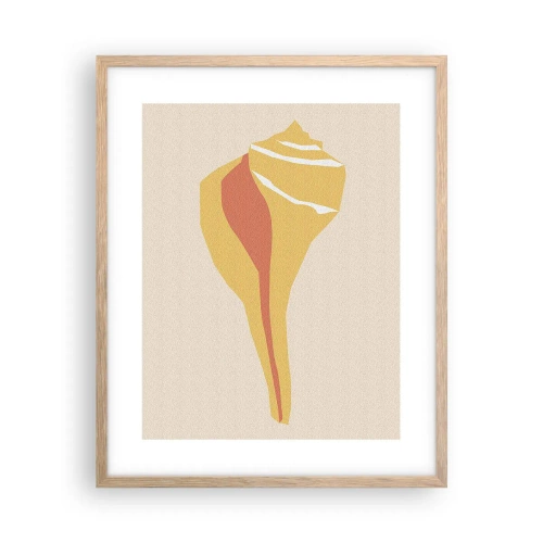 Poster in cornice rovere chiaro - Astrazione organica: crescita - 40x50 cm