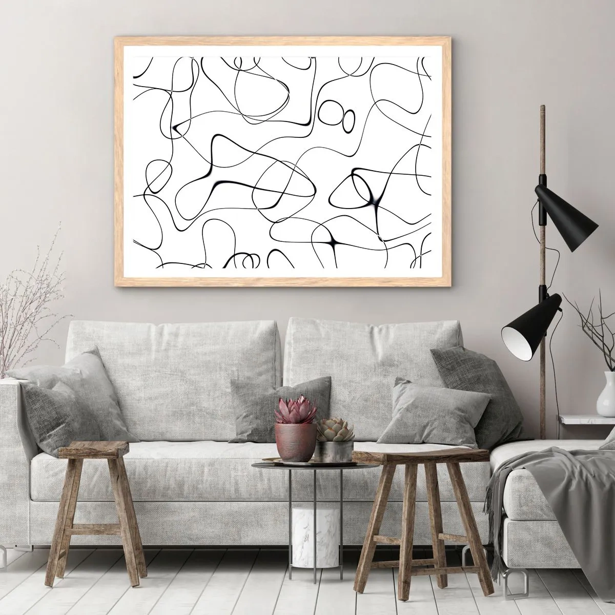 Poster in cornice rovere chiaro - Strade della vita, eventi del destino - 91x61 cm