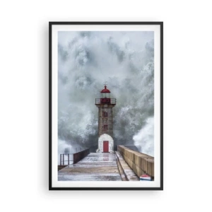 Poster in cornice nera - Fragore delle acque, rumore di tempesta - 61x91 cm