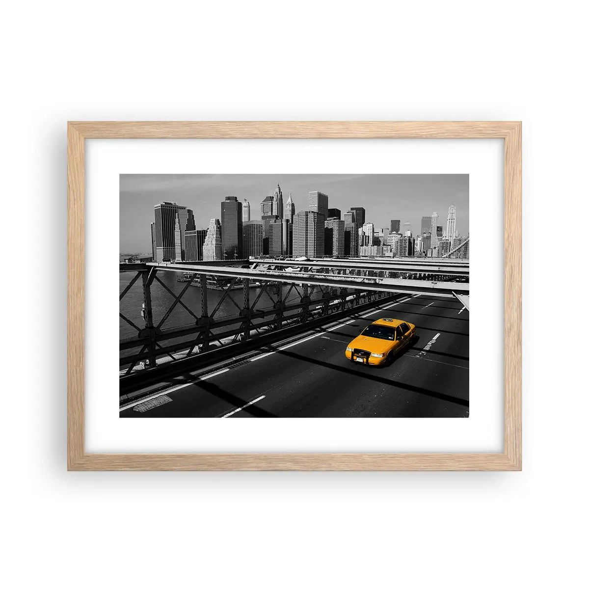 Poster in cornice rovere chiaro - Il colore della grande città - 40x30 cm