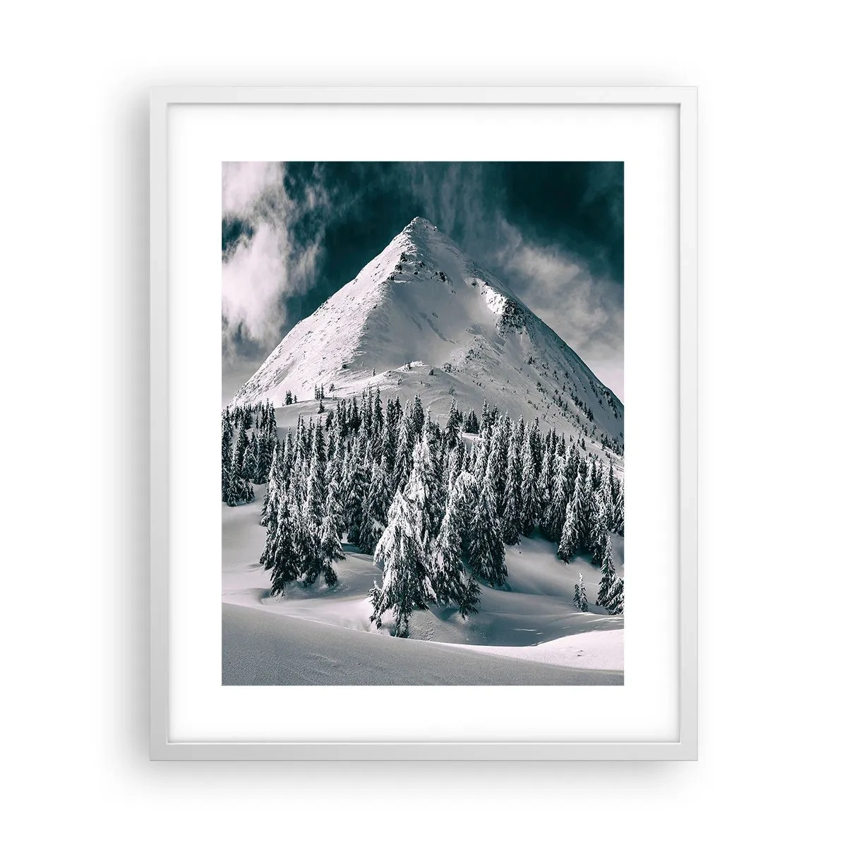 Poster in cornice bianca - Il paese della neve e del ghiaccio - 40x50 cm