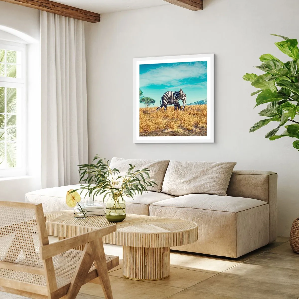 Poster in cornice bianca - Il grigio non è più di moda - 60x60 cm