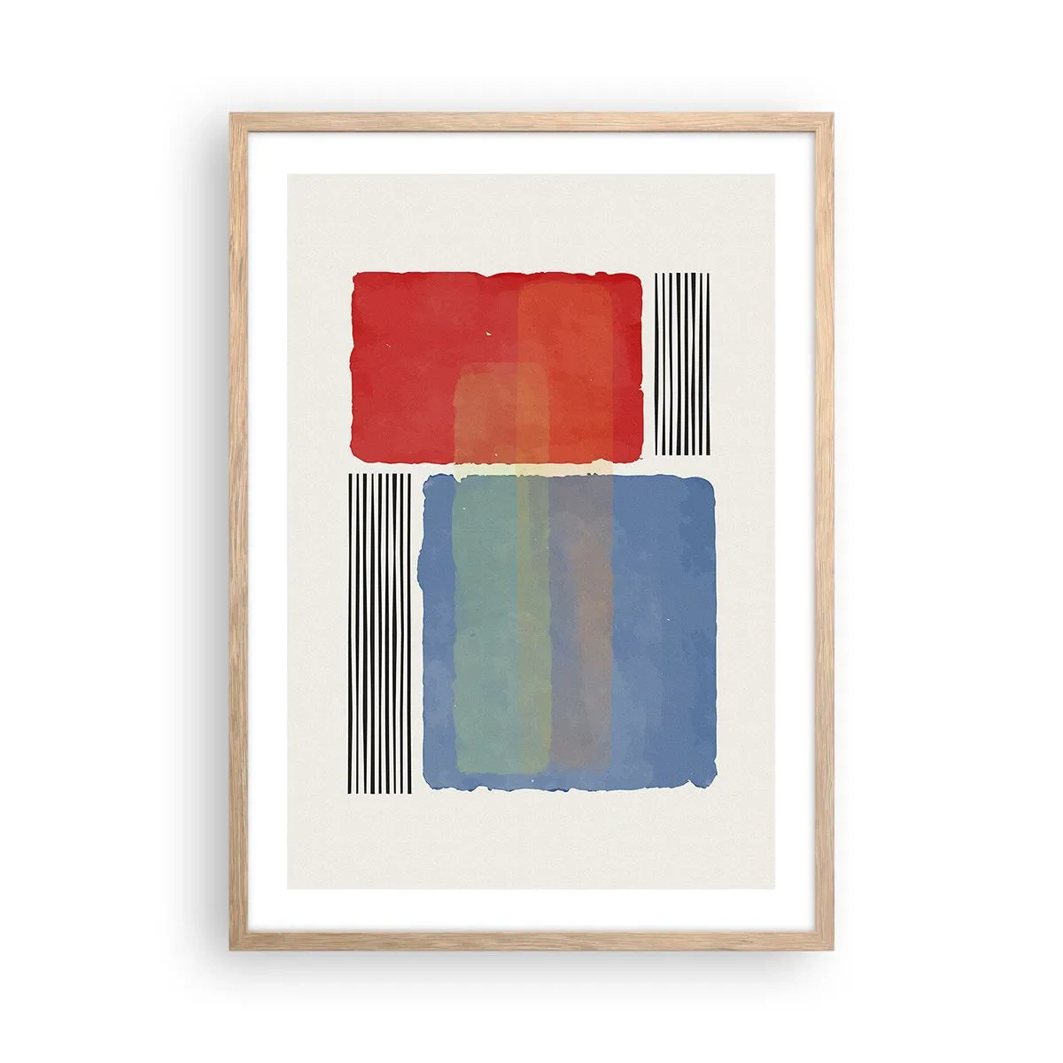 Poster in cornice rovere chiaro - Spirito e lettera della geometria - 50x70 cm