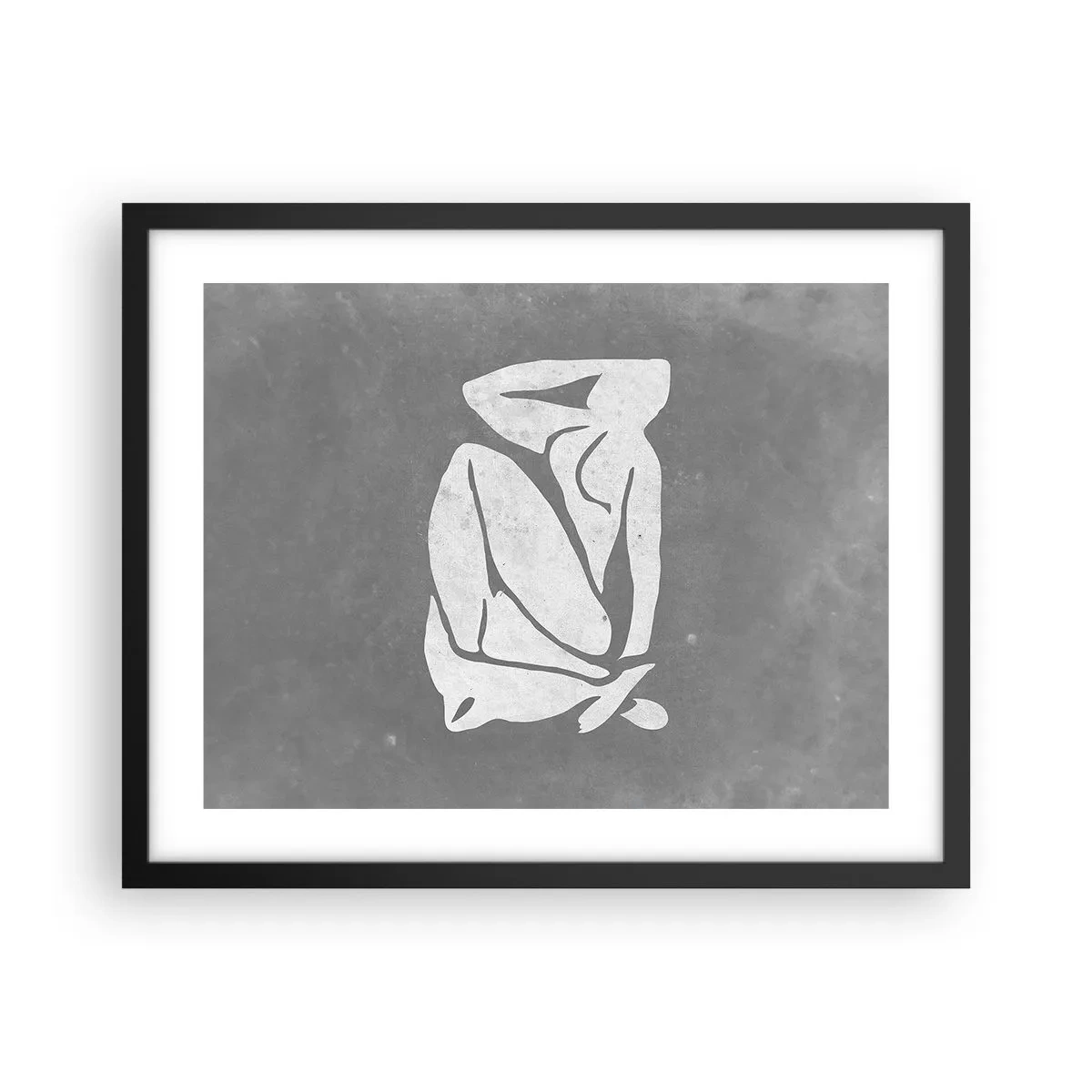 Poster in cornice nera - Pensierosa - 50x40 cm