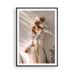 Poster in cornice nera - Il sole e la ragazza - 70x100 cm