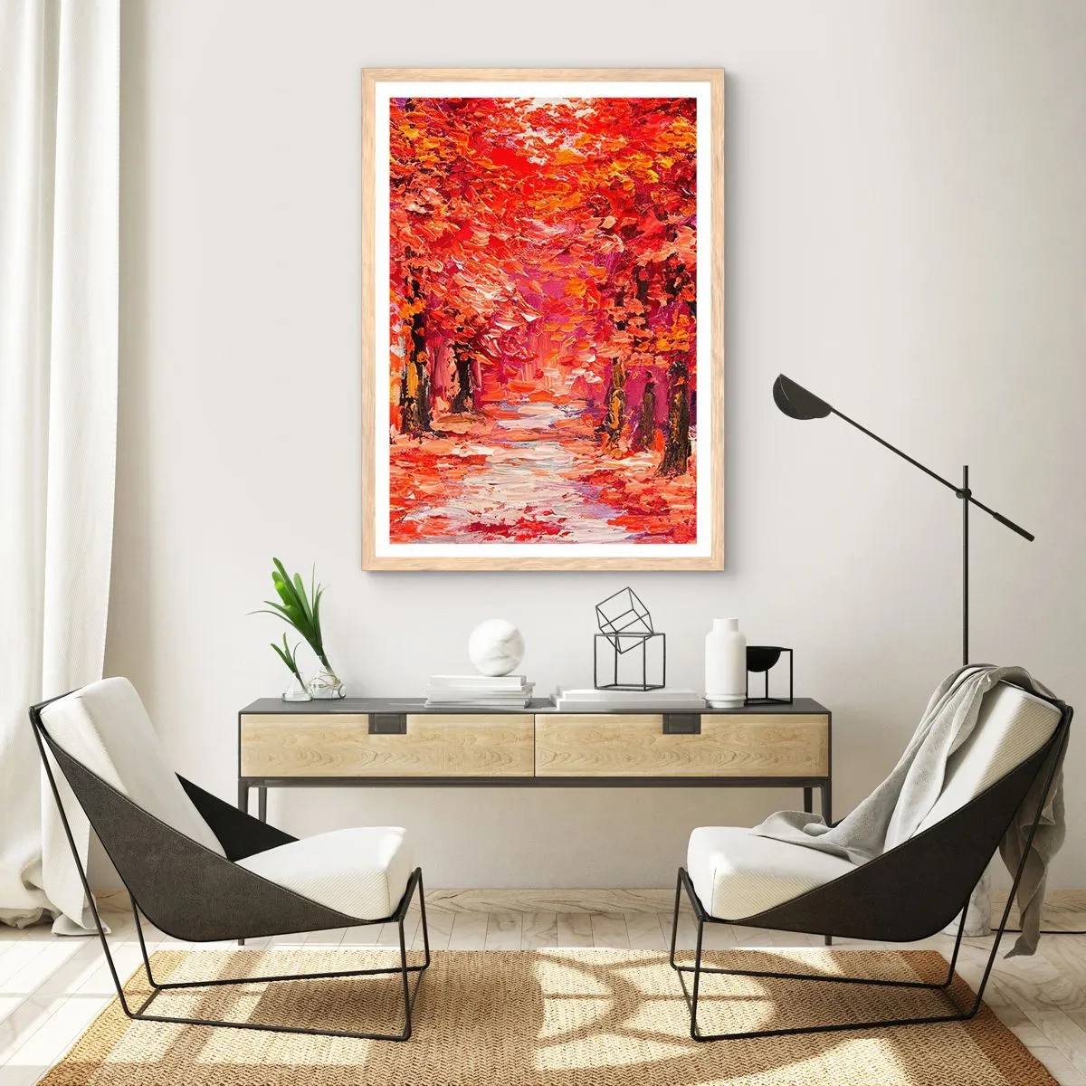 Poster in cornice rovere chiaro - Impressione d'autunno - 61x91 cm