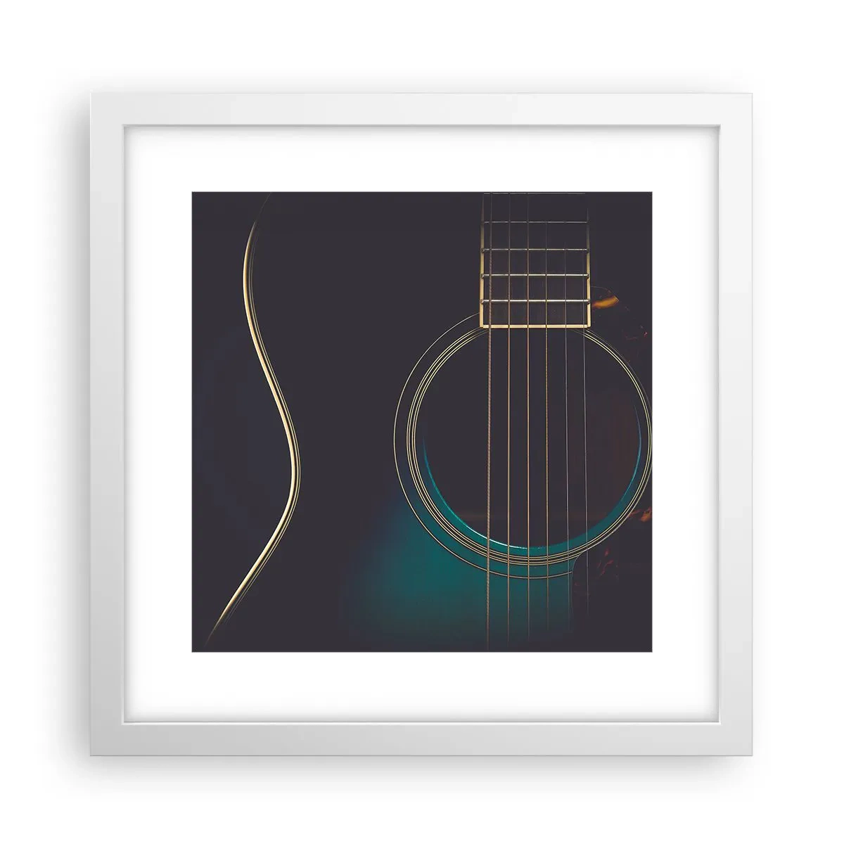 Poster in cornice bianca - L'attimo prima del suono - 30x30 cm