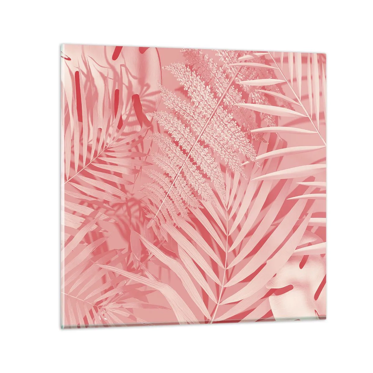 Quadro su vetro - Concetto rosa - 60x60 cm