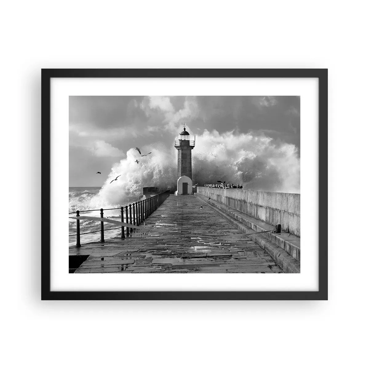 Poster in cornice nera - Senza paura - 50x40 cm