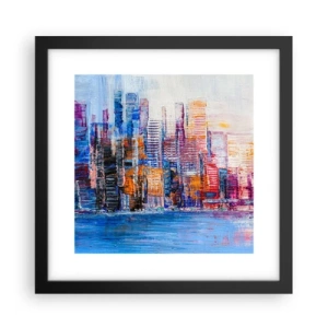 Poster in cornice nera - Metropoli gioiosa - 30x30 cm
