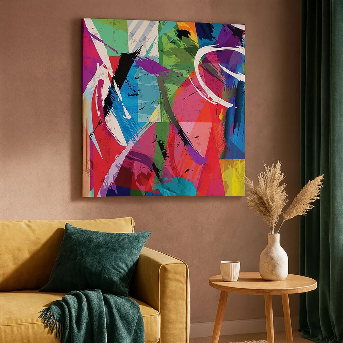 Quadro su tela - Stampe su Tela - Veloce, vivo e saltellante - 30x30 cm