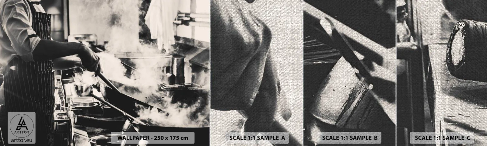 Campione di Fotomurale Premium Canvas - L'alchimia dei sapori - Cucina, Gastronomia, Ristorante - 100x30 cm