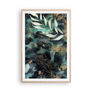 Poster in cornice rovere chiaro - Il giardino incantato - 61x91 cm