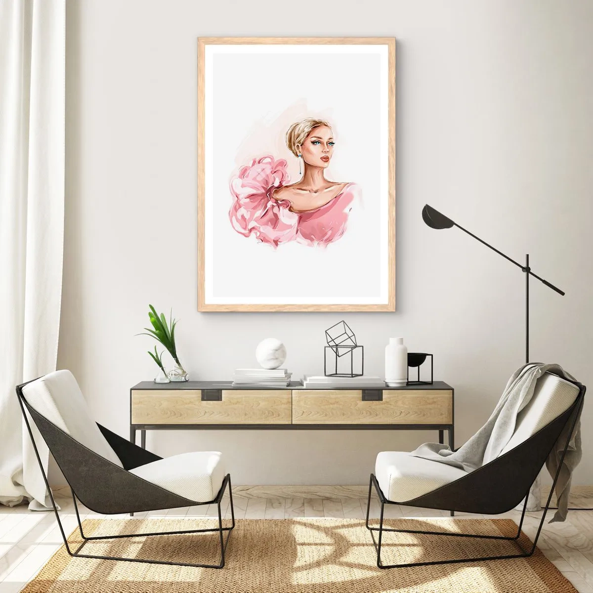 Poster in cornice rovere chiaro - Come un quadro... - 50x70 cm