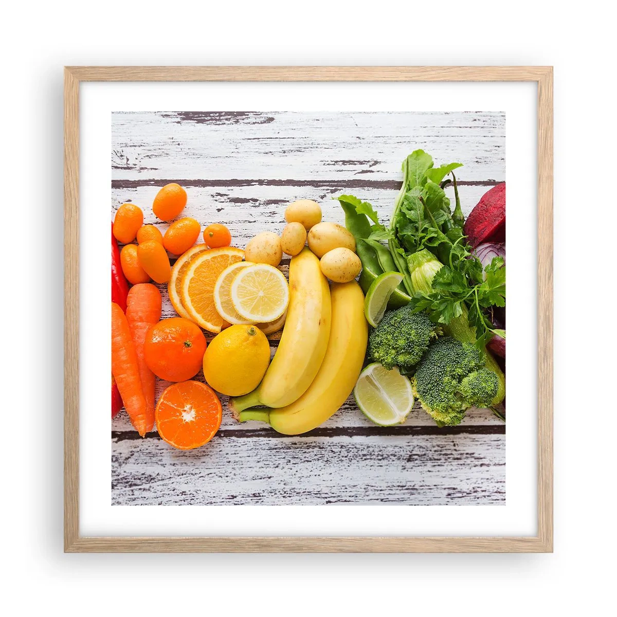 Poster in cornice rovere chiaro - Non basta? - 50x50 cm