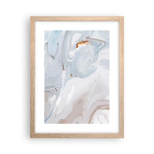 Poster in cornice rovere chiaro - Bianchi sovrapposti - 30x40 cm
