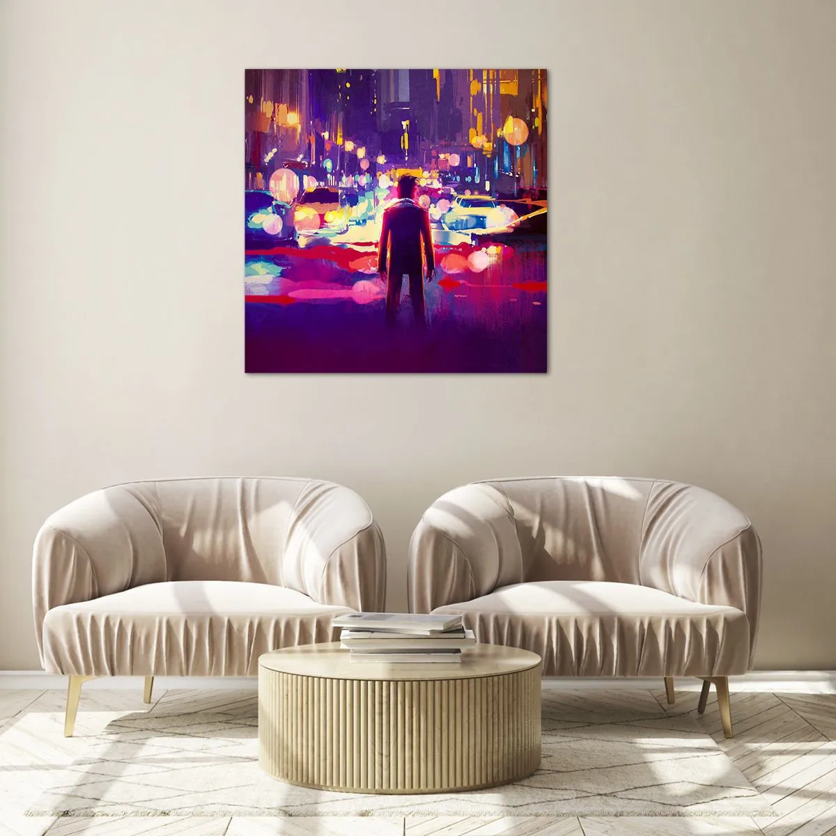 Quadro su vetro - Immerso nella luce - 30x30 cm