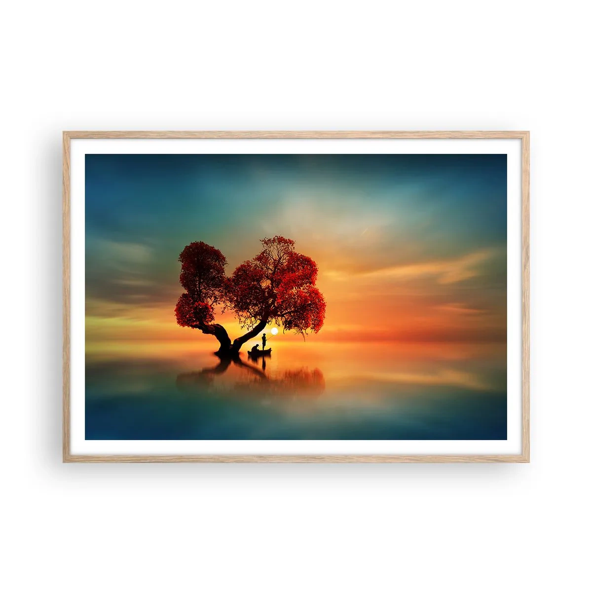 Poster in cornice rovere chiaro - Gli esiliati e il silenzio fuori dal mondo - 100x70 cm