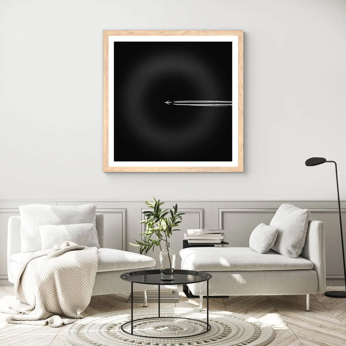 Poster in cornice rovere chiaro - In un'altra dimensione - 50x50 cm