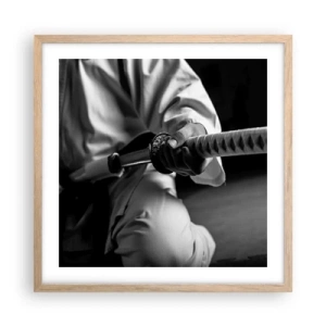 Poster in cornice rovere chiaro - L'anima del guerriero - 50x50 cm