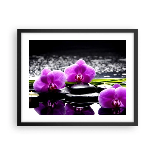 Poster in cornice nera - Annegare nel silenzio e nella pace - 50x40 cm
