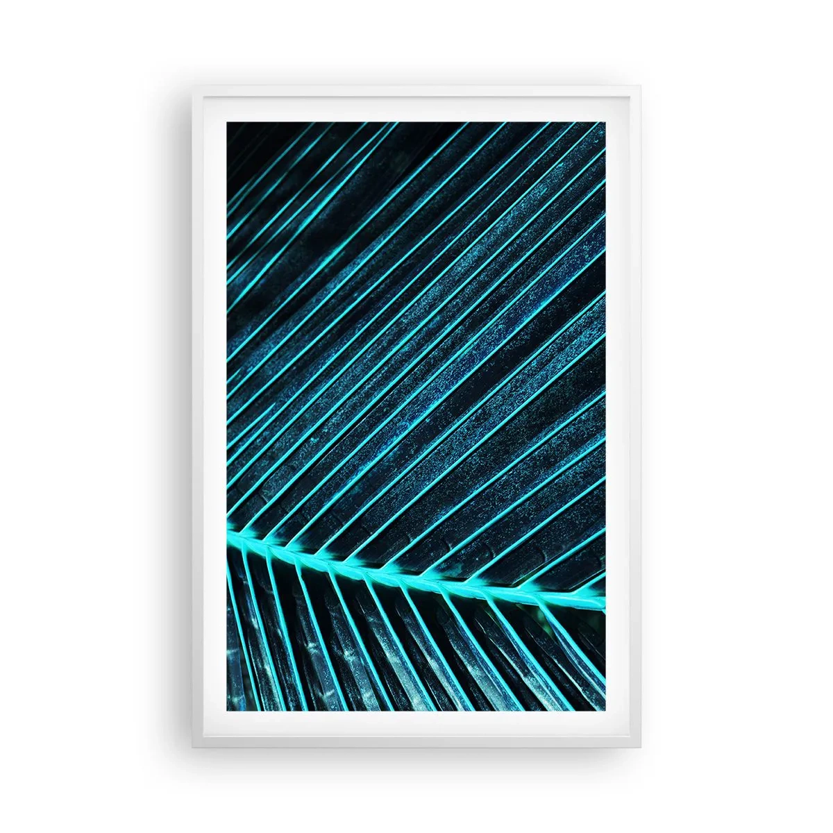 Poster in cornice bianca - La struttura del verde - 61x91 cm