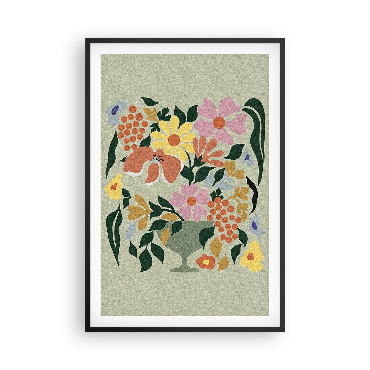 Poster in cornice nera - Bouquet pieno di vita - 61x91 cm