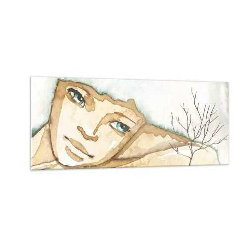 Quadro su vetro - L'albero della poesia cresce nel silenzio - 100x40 cm