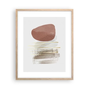 Poster in cornice rovere chiaro - Colonnato astratto - 40x50 cm