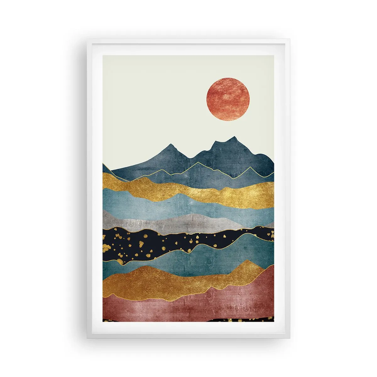 Poster in cornice bianca - La sezione del mondo - 61x91 cm