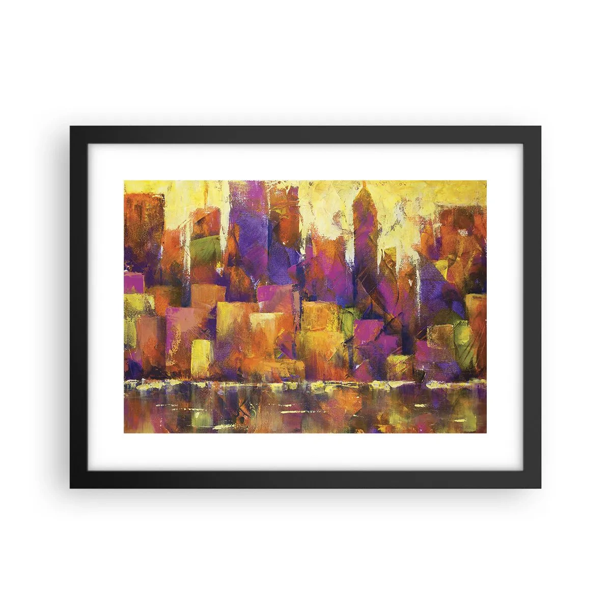 Poster in cornice nera - Composizione metropolitana - 40x30 cm