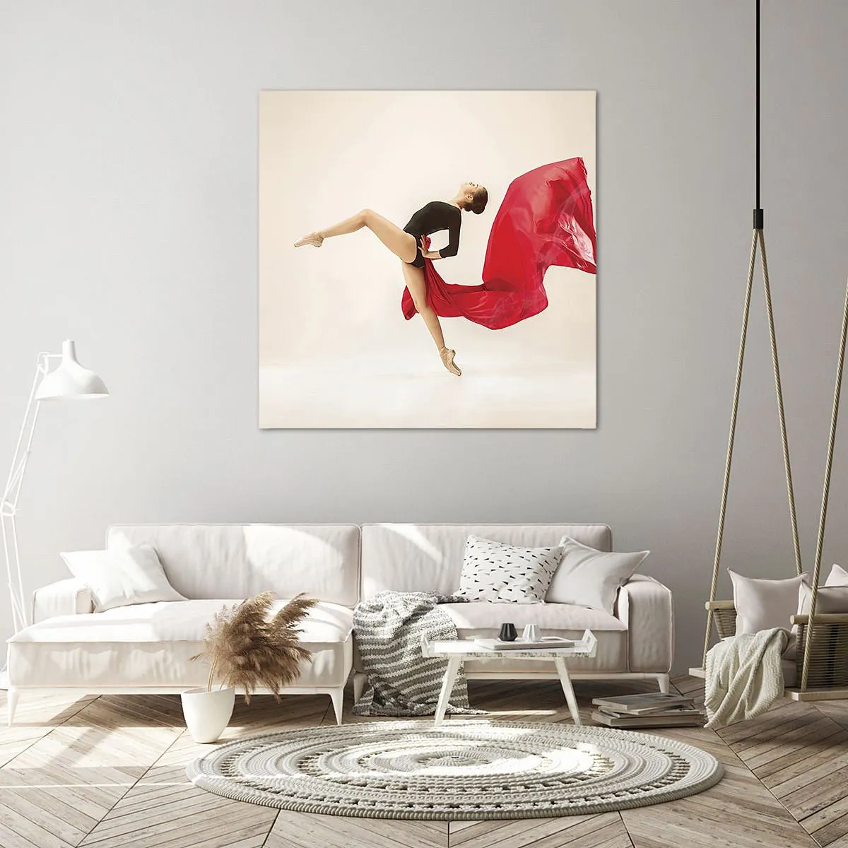 Quadro su tela - Stampe su Tela - Rosso e nero - 30x30 cm