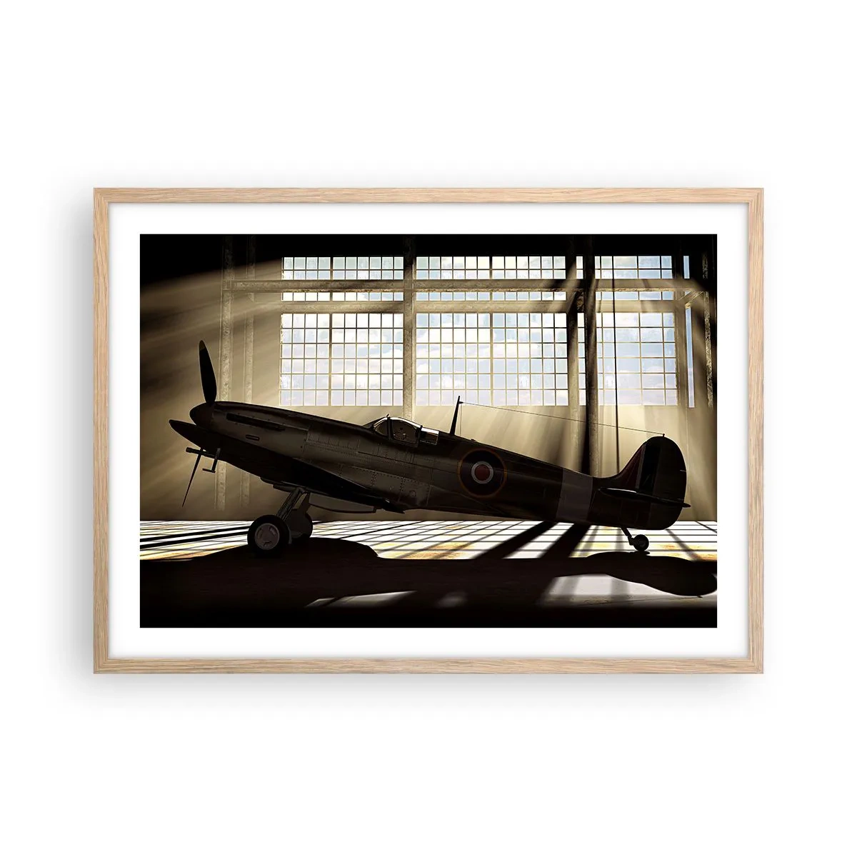 Poster in cornice rovere chiaro - Il riposo del guerriero - 70x50 cm