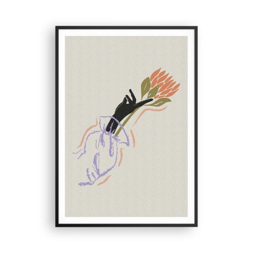 Poster in cornice nera - Tocco delicato - 70x100 cm
