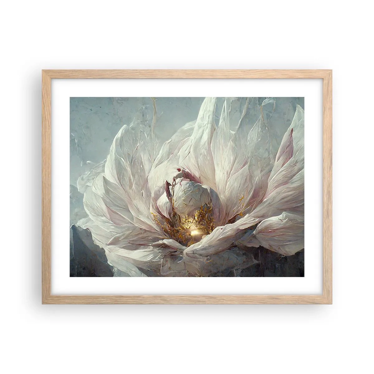 Poster in cornice rovere chiaro - Fiorisce ogni cento anni - 50x40 cm