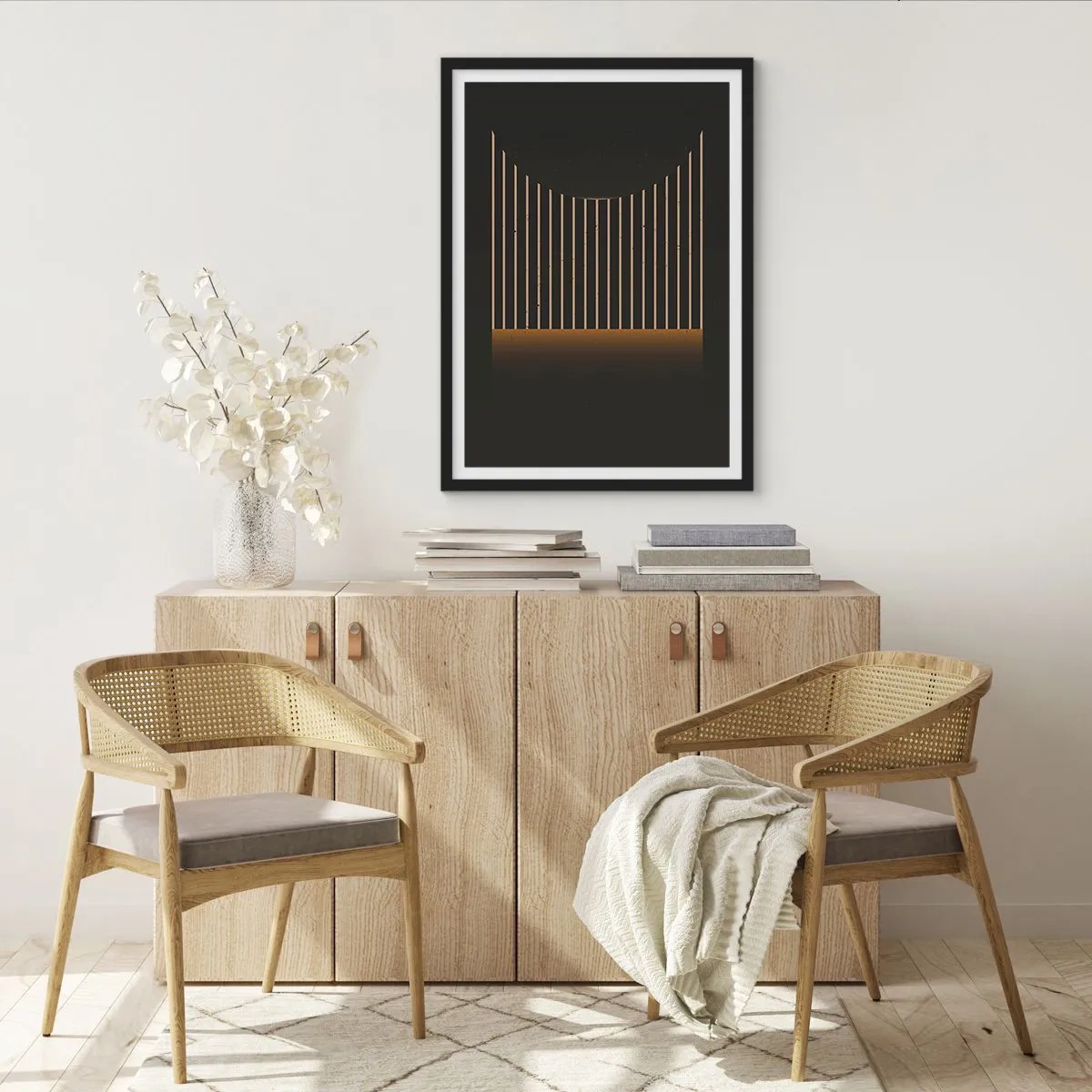 Poster in cornice nera - Esaminare l'oscurità - 61x91 cm