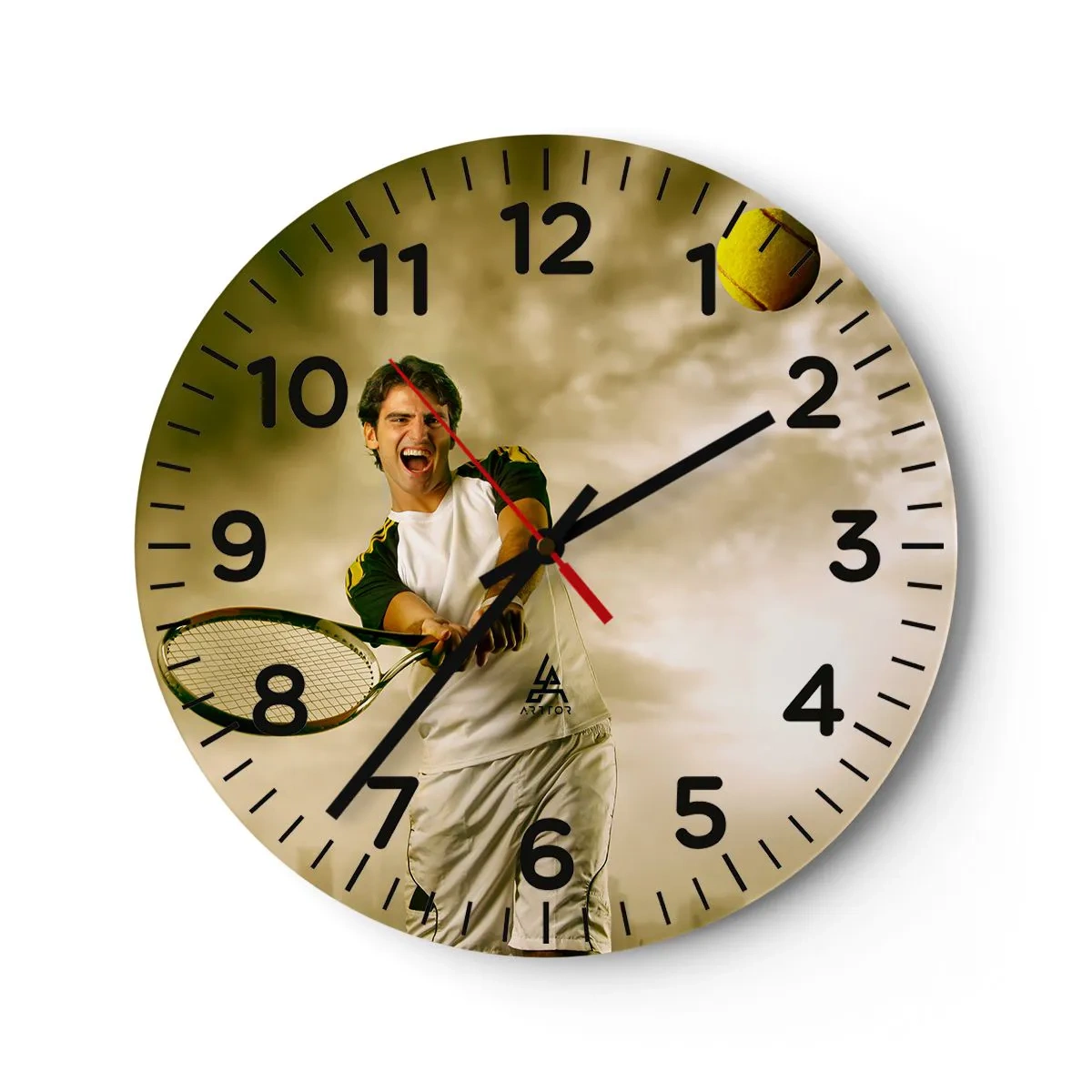 Orologio da parete - Orologio in Vetro - Energia e gioia - 30x30 cm