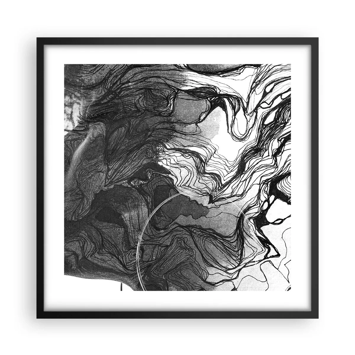 Poster in cornice nera - Aggrovigliata nei sogni - 50x50 cm