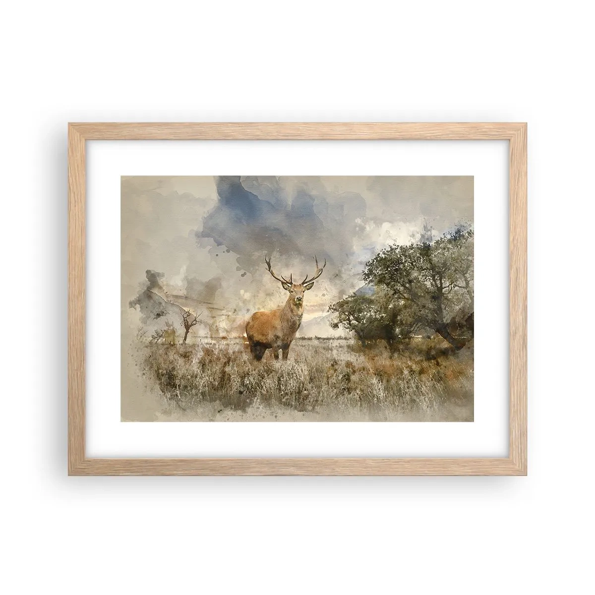 Poster in cornice rovere chiaro - Dignità - forza - maestosità - 40x30 cm