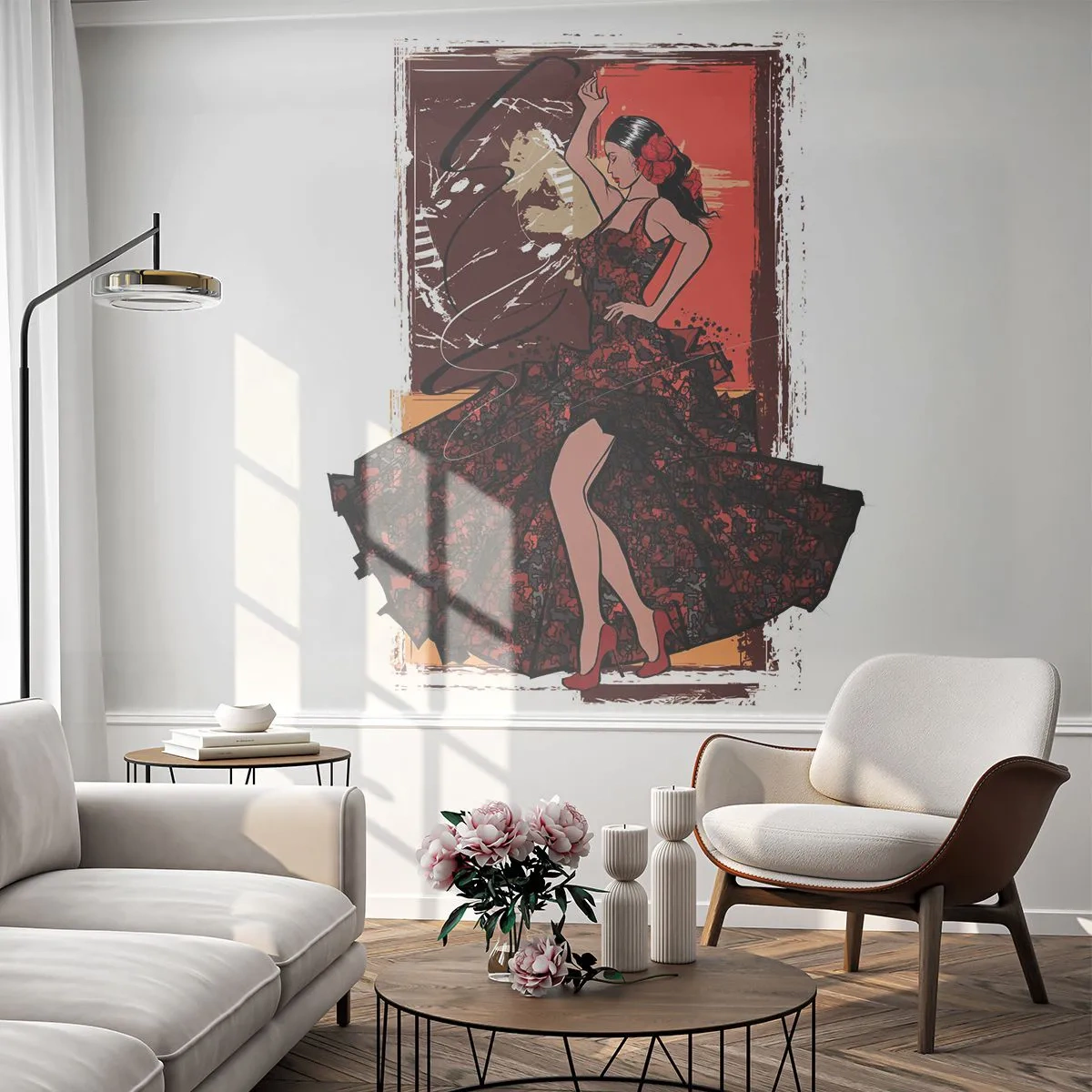 Fotomurali Standard Eco - Al ritmo del cuore - Ballerino, Flamenco, Danza - 400x280 cm