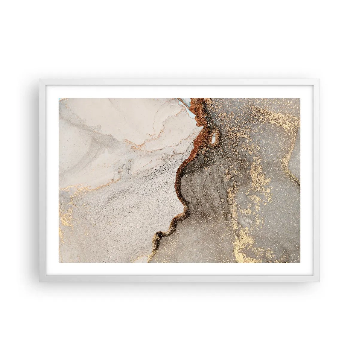 Poster in cornice bianca - Ai confini del colore - 70x50 cm