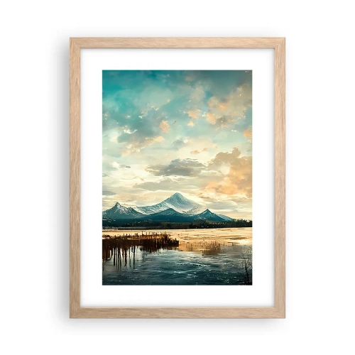 Poster in cornice rovere chiaro - Sotto la protezione del cielo - 30x40 cm