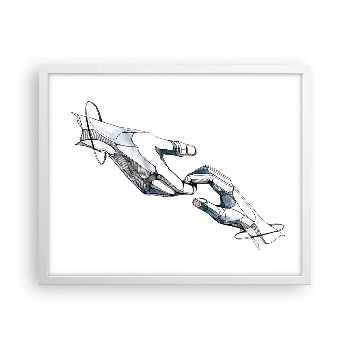 Poster in cornice bianca - Buon gesto - 50x40 cm