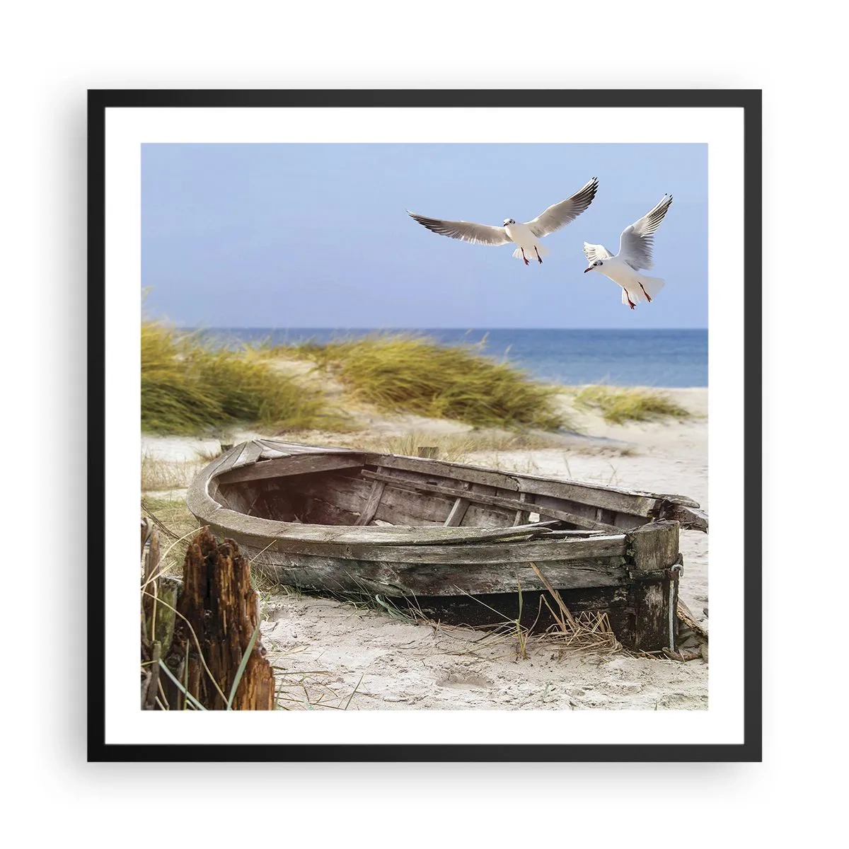 Poster in cornice nera - Bagnate dal vento - 60x60 cm