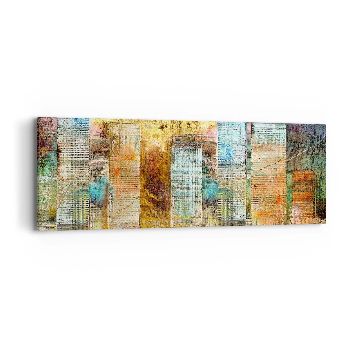 Quadro su tela - Stampe su Tela - Metropoli nel sole - 90x30 cm