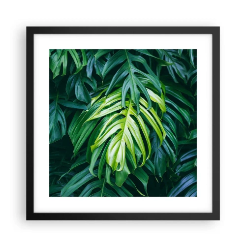 Poster in cornice nera - Immergersi nella freschezza - 40x40 cm