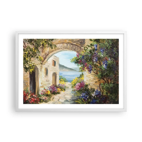 Poster in cornice bianca - La bellezza della provincia costiera - 70x50 cm
