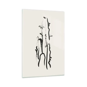 Quadro su vetro - Erba in fiore - 80x120 cm