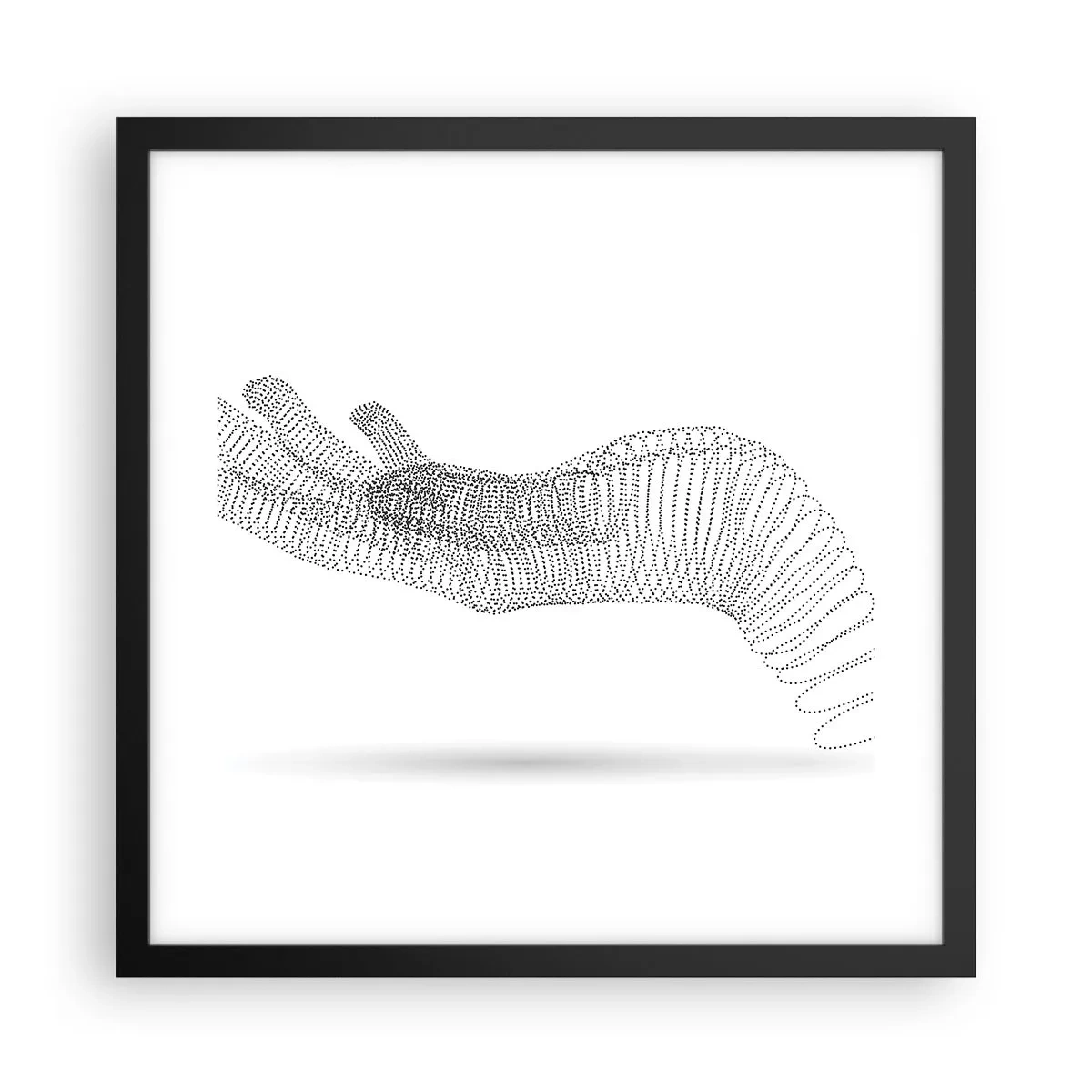 Poster in cornice nera - Mano elastica - 40x40 cm