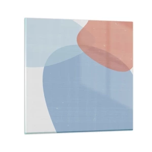 Quadro su vetro - Legami pastello - 30x30 cm